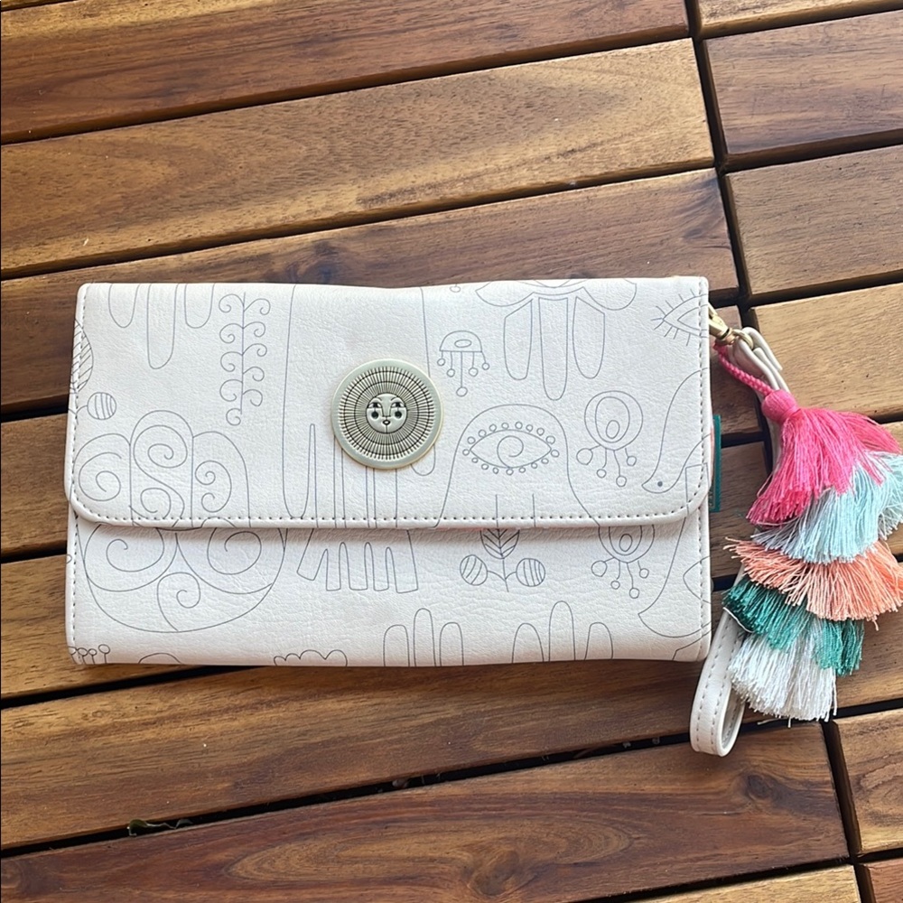 Jungalow large wallet wristlet with colorful tassel Target